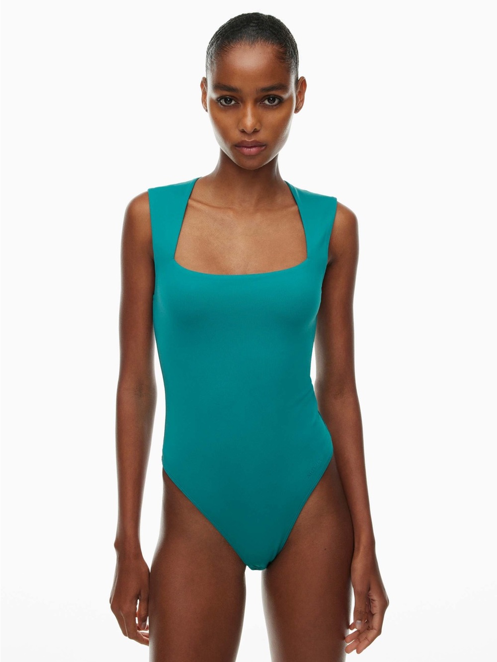 Aritzia Original Contour Esteem Bodysuit Tank Top Oxidized Teal Size XS New